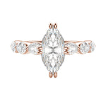 Load image into Gallery viewer, JUNO MARQUISE CUT MOISSANITE ENGAGEMENT RING