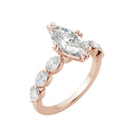 Load image into Gallery viewer, JUNO MARQUISE CUT MOISSANITE ENGAGEMENT RING