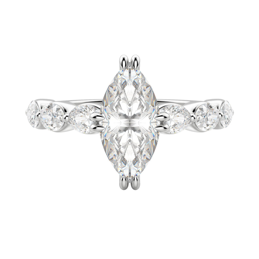 JUNO MARQUISE CUT MOISSANITE ENGAGEMENT RING