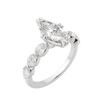 Load image into Gallery viewer, JUNO MARQUISE CUT MOISSANITE ENGAGEMENT RING