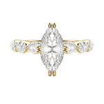 Load image into Gallery viewer, JUNO MARQUISE CUT MOISSANITE ENGAGEMENT RING
