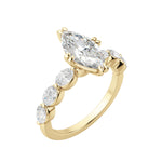 Load image into Gallery viewer, JUNO MARQUISE CUT MOISSANITE ENGAGEMENT RING