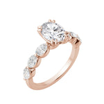 Load image into Gallery viewer, JUNO OVAL CUT MOISSANITE ENGAGEMENT RING