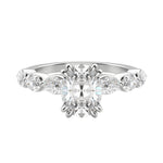 Load image into Gallery viewer, JUNO OVAL CUT MOISSANITE ENGAGEMENT RING