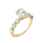 Load image into Gallery viewer, JUNO OVAL CUT MOISSANITE ENGAGEMENT RING