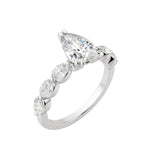 Load image into Gallery viewer, JUNO PEAR CUT MOISSANITE ENGAGEMENT RING