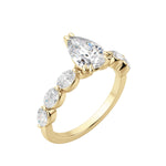 Load image into Gallery viewer, JUNO PEAR CUT MOISSANITE ENGAGEMENT RING