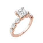 Load image into Gallery viewer, JUNO PRINCESS CUT MOISSANITE ENGAGEMENT RING