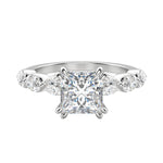 Load image into Gallery viewer, JUNO PRINCESS CUT MOISSANITE ENGAGEMENT RING