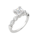 Load image into Gallery viewer, JUNO PRINCESS CUT MOISSANITE ENGAGEMENT RING