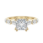 Load image into Gallery viewer, JUNO PRINCESS CUT MOISSANITE ENGAGEMENT RING