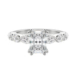 Load image into Gallery viewer, JUNO RADIANT CUT MOISSANITE ENGAGEMENT RING