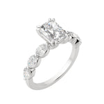 Load image into Gallery viewer, JUNO RADIANT CUT MOISSANITE ENGAGEMENT RING