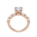 Load image into Gallery viewer, JUNO ROUND CUT MOISSANITE ENGAGEMENT RING