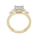 Load image into Gallery viewer, LILY ACCENTED ASSCHER CUT MOISSANITE ENGAGEMENT RING