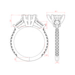 Load image into Gallery viewer, LILY ACCENTED HEART CUT MOISSANITE ENGAGEMENT RING