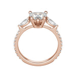 Load image into Gallery viewer, LILY ACCENTED HEART CUT MOISSANITE ENGAGEMENT RING