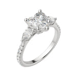 Load image into Gallery viewer, LILY ACCENTED HEART CUT MOISSANITE ENGAGEMENT RING