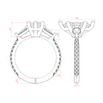 Load image into Gallery viewer, LILY ACCENTED MARQUISE CUT MOISSANITE ENGAGEMENT RING