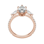 Load image into Gallery viewer, LILY ACCENTED MARQUISE CUT MOISSANITE ENGAGEMENT RING