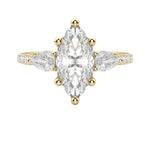 Load image into Gallery viewer, LILY ACCENTED MARQUISE CUT MOISSANITE ENGAGEMENT RING