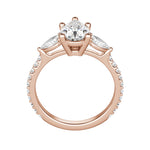 Load image into Gallery viewer, LILY ACCENTED PEAR CUT MOISSANITE ENGAGEMENT RING