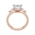 Load image into Gallery viewer, LILY ACCENTED PRINCESS CUT MOISSANITE ENGAGEMENT RING