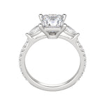 Load image into Gallery viewer, LILY ACCENTED PRINCESS CUT MOISSANITE ENGAGEMENT RING