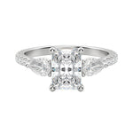 Load image into Gallery viewer, LILY ACCENTED RADIANT CUT MOISSANITE ENGAGEMENT RING