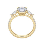 Load image into Gallery viewer, LILY ACCENTED ROUND CUT MOISSANITE ENGAGEMENT RING