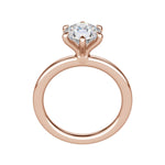 Load image into Gallery viewer, LYRE CLASSIC ROUND CUT MOISSANITE ENGAGEMENT RING