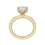 Load image into Gallery viewer, LYRE CLASSIC ROUND CUT MOISSANITE ENGAGEMENT RING