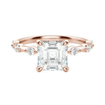 Load image into Gallery viewer, NAPA ASSCHER CUT MOISSANITE ENGAGEMENT RING