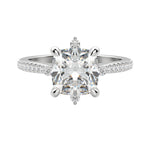 Load image into Gallery viewer, NOVA ACCENTED CUSHION CUT MOISSANITE ENGAGEMENT RING