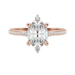 Load image into Gallery viewer, NOVA ACCENTED OVAL CUT MOISSANITE ENGAGEMENT RING