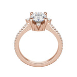 Load image into Gallery viewer, NOVA ACCENTED OVAL CUT MOISSANITE ENGAGEMENT RING