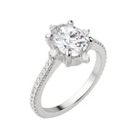 Load image into Gallery viewer, NOVA ACCENTED OVAL CUT MOISSANITE ENGAGEMENT RING