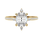 Load image into Gallery viewer, NOVA ACCENTED OVAL CUT MOISSANITE ENGAGEMENT RING