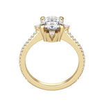 Load image into Gallery viewer, NOVA ACCENTED OVAL CUT MOISSANITE ENGAGEMENT RING