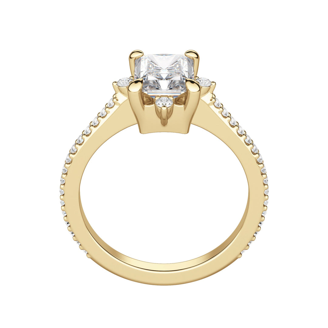 NOVA ACCENTED RADIANT CUT MOISSANITE ENGAGEMENT RING