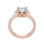 Load image into Gallery viewer, NOVA ACCENTED ROUND CUT MOISSANITE ENGAGEMENT RING