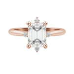 Load image into Gallery viewer, NOVA CLASSIC EMERALD CUT MOISSANITE ENGAGEMENT RING