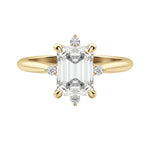 Load image into Gallery viewer, NOVA CLASSIC EMERALD CUT MOISSANITE ENGAGEMENT RING