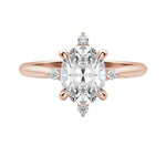 Load image into Gallery viewer, NOVA CLASSIC OVAL CUT MOISSANITE ENGAGEMENT RING