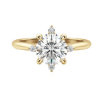 Load image into Gallery viewer, NOVA CLASSIC ROUND CUT MOISSANITE ENGAGEMENT RING
