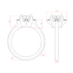 Load image into Gallery viewer, NOVA CLASSIC ROUND CUT MOISSANITE ENGAGEMENT RING