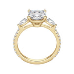 Load image into Gallery viewer, RHEA ACCENTED CUSHION CUT MOISSANITE ENGAGEMENT RING