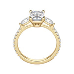 Load image into Gallery viewer, RHEA ACCENTED EMERALD CUT MOISSANITE ENGAGEMENT RING