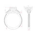 Load image into Gallery viewer, RHEA ACCENTED HEART CUT MOISSANITE ENGAGEMENT RING