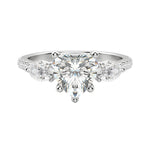 Load image into Gallery viewer, RHEA ACCENTED HEART CUT MOISSANITE ENGAGEMENT RING